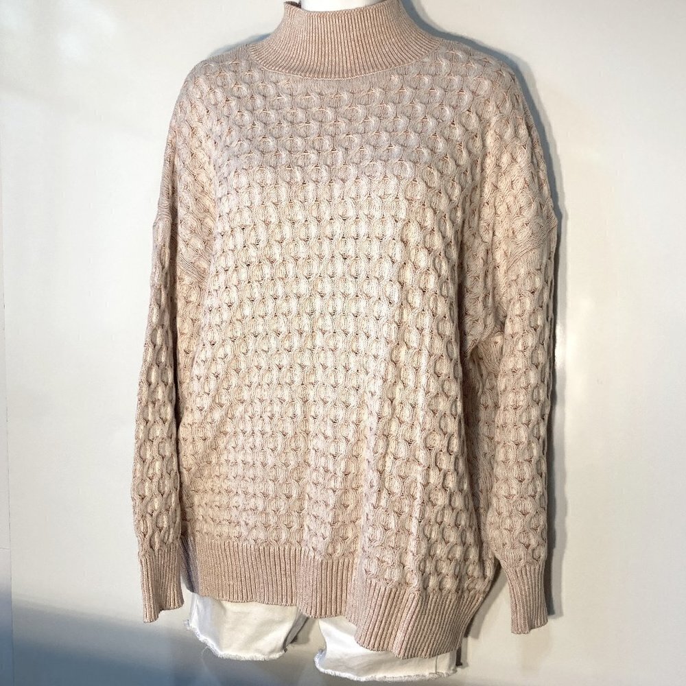 Knox Rose Dusty Rose Longline Turtleneck Classic Sweater Recycled Eoc